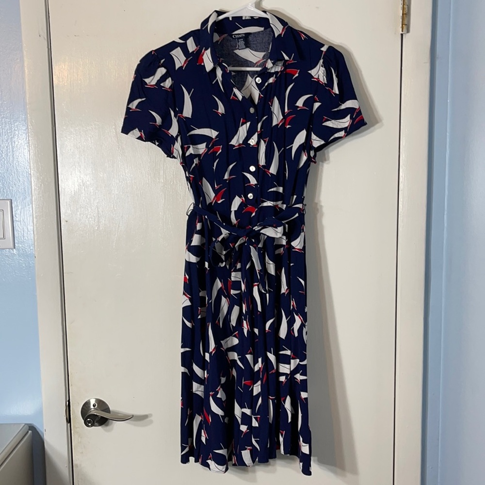 Chaps Sailboat Dress Sz M